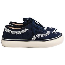 Sneakers Saltwind Dior in cotone blu navy