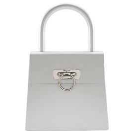 Borsa a mano Salvatore Ferragamo Gancini Aluminum