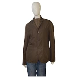 Burberry Brit gesteppte Jacke Braun Damen Größe S Nova Check Futter Leichter Mantel