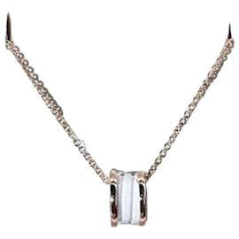 Collana Bvlgari B.zero1 in ceramica bianca e oro rosa 18k - Bulgari