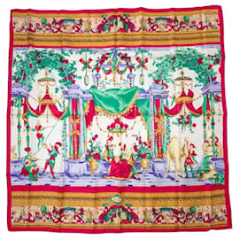 Foulard Atelier Versace in seta con scene rinascimentali - Gianni Versace