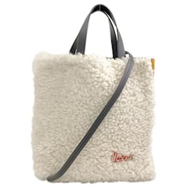 Borsa 2-Way Marni bianca e gialla in pelle