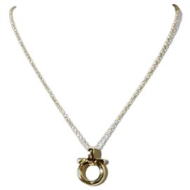 Salvatore Ferragamo Gancini Halskette aus 18K Gold