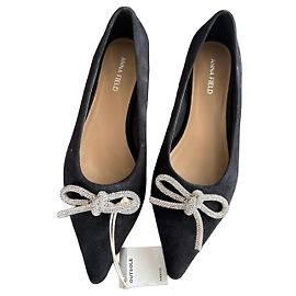Autre Marque Anna Field Ballerine in Nubuck Nero
