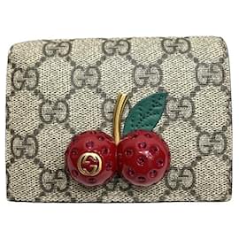 Mini portafoglio Gucci GG Supreme Cherry