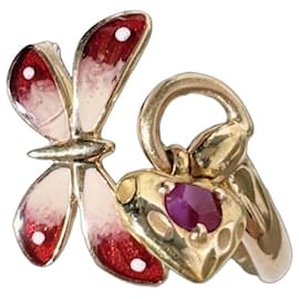 Gucci Secret Garden Schmetterlings-Ring aus 18K Gelbgold