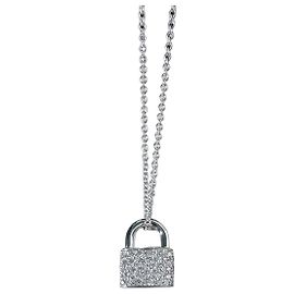 Tiffany & Co. Padlock Halskette aus Weißgold und Diamanten