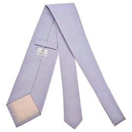 Luigi Borrelli Light Blue Striped Silk Tie - Autre Marque