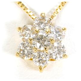 Autre Marque Collana in oro giallo 18K e diamanti