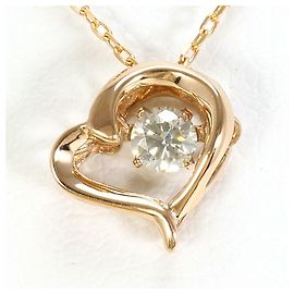 Autre Marque Collana in oro rosa 18K con pendente in diamante