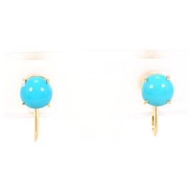 Orecchini a clip in oro 18K con turchese - Autre Marque