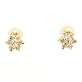 Autre Marque Orecchini a lobo in oro giallo 18K e diamanti