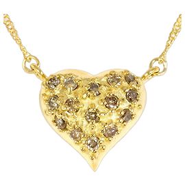 Autre Marque Elegante Halskette aus 18K Gelbgold und braunen Diamanten