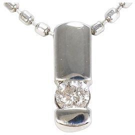 Autre Marque Collana in oro bianco 18K con pendente di diamante