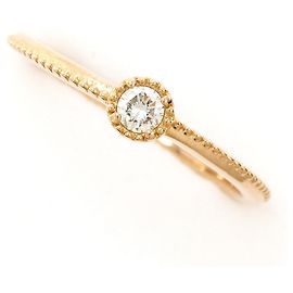 Autre Marque Anello a fascia in oro rosa 18K con diamante