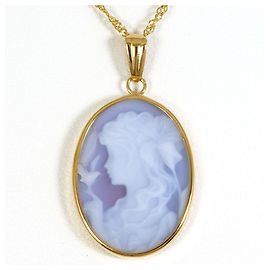Autre Marque Collana con Cameo in Oro Giallo 18K