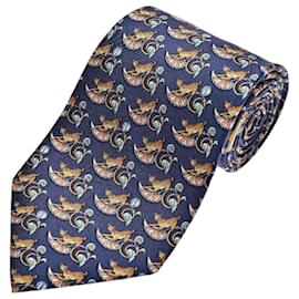 Cravatta in seta Salvatore Ferragamo motivo leopardato
