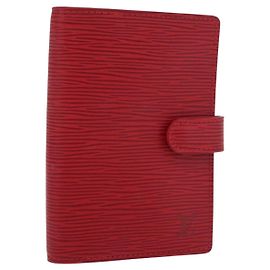 LOUIS VUITTON Epi Agenda PM Day Planner Cover Red R20057 LV Auth 180406A