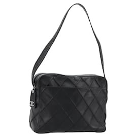 Borsa a Spalla CHANEL Bicolore in Pelle Nera e Argento CC Auth ka4426