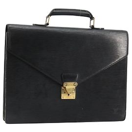 LOUIS VUITTON Epi Serviette Conseiller Business Bag Black M54422 LV Auth BA12698