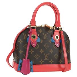 LOUIS VUITTON Monogram Totem Alma BB Bolso de Mano Rojo M41659 LV Auth 179848SAV