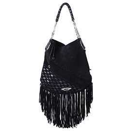 Borsa Hobo Jimmy Choo Tatum in pelle e scamosciato con frange