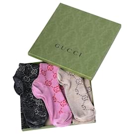 Gucci Lurex Stricksocken-Set mit GG-Monogramm