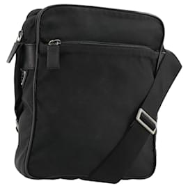 Borsa a tracolla PRADA Nylon Nero Argento Auth 179291