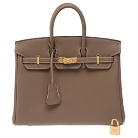 Hermès Borsa HERMES Birkin 25 in Pelle Étoupe - 103575