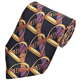 Cravatta in seta Fendi motivo Stirrup