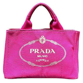 Bolso Tote de lona rosa Prada Canapa para mujer