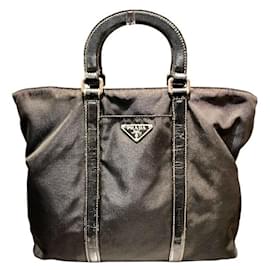 Borsa a mano in Nylon Tessuto e Pelle Prada da Donna