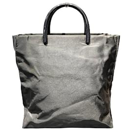 Borsa Tote Prada in nylon nero e plastica