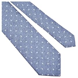 Luigi Borrelli Napoli Blue Paisley Silk Tie - Autre Marque