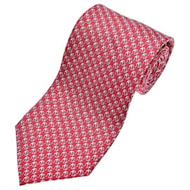 Cravatta in seta rossa Chopard motivo ancora