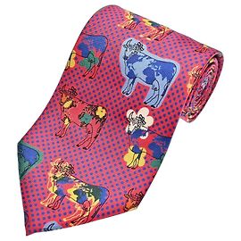 Moschino Silk Tie with Animal Print
