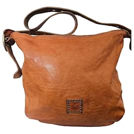 Borsa a tracolla Campomaggi in pelle marrone