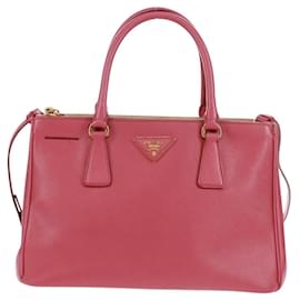 Borsa Prada Double Zip Lux in pelle Saffiano Taglia Medium