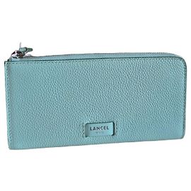 Lancel Ninon Zipped Leather Wallet in Blue