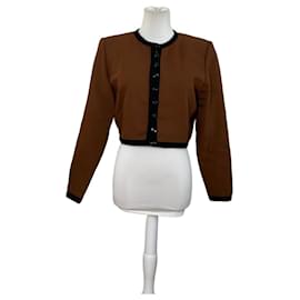 Veste lisse Vintage Yves Saint Laurent Espresso