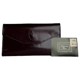 Cartera Lisa Vintage Dior Burdeos