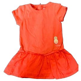 Chloé Robe d'été pour fille orange corail motif ananas