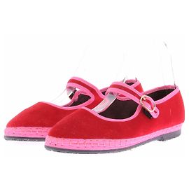 Autre Marque Bailarinas "Aurélie" en terciopelo rojo