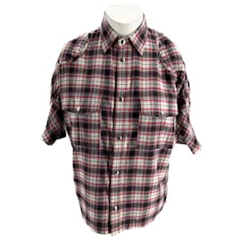 Autre Marque Camicia a quadri rossa GMBH in cotone Taglia M