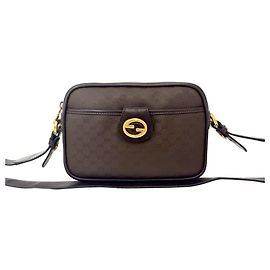 Borsa a tracolla mini in pelle con logo Micro GG Vintage GUCCI
