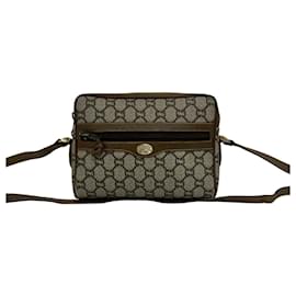 Mini borsa a tracolla in pelle marrone Gucci