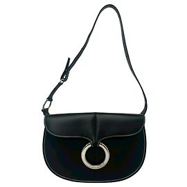 Borsa a spalla in pelle nera Loewe