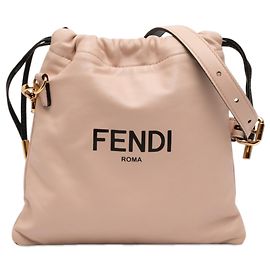 Fendi Borsa a tracolla Roma in pelle di vitello rosa, piccola