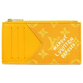 Louis Vuitton Yellow Monogram Heritage Münz-Kartenetui
