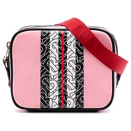 Borsa a tracolla bambino Burberry Pink TB Monogram Nylon Stripe